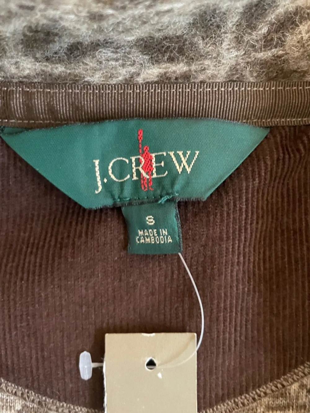 J. CREW Wool-blend sherpa fleece quarter-zip pullover Size S‎ NWT $298 CO180